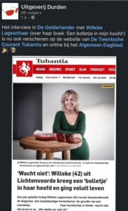 Willeke Lageschaar in Tubantia