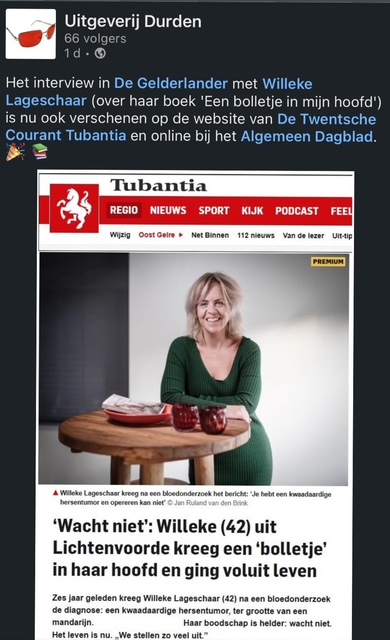 Willeke Lageschaar in Tubantia